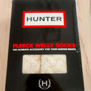 Hunter Fleece Basketweave Welly socks